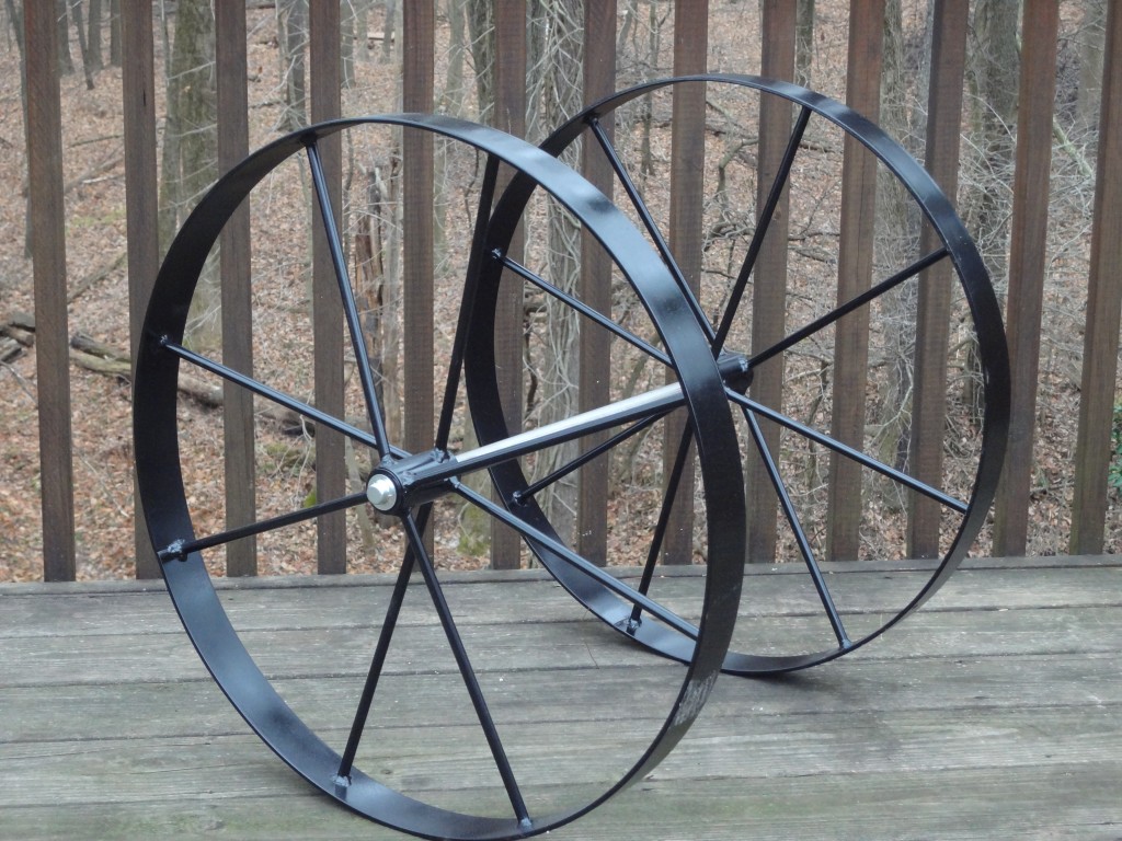 Steel Wagon Wheels and Axle Kit - Custom Wagon Wheels