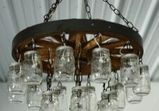 Country Wagon Wheel Chandelier 1